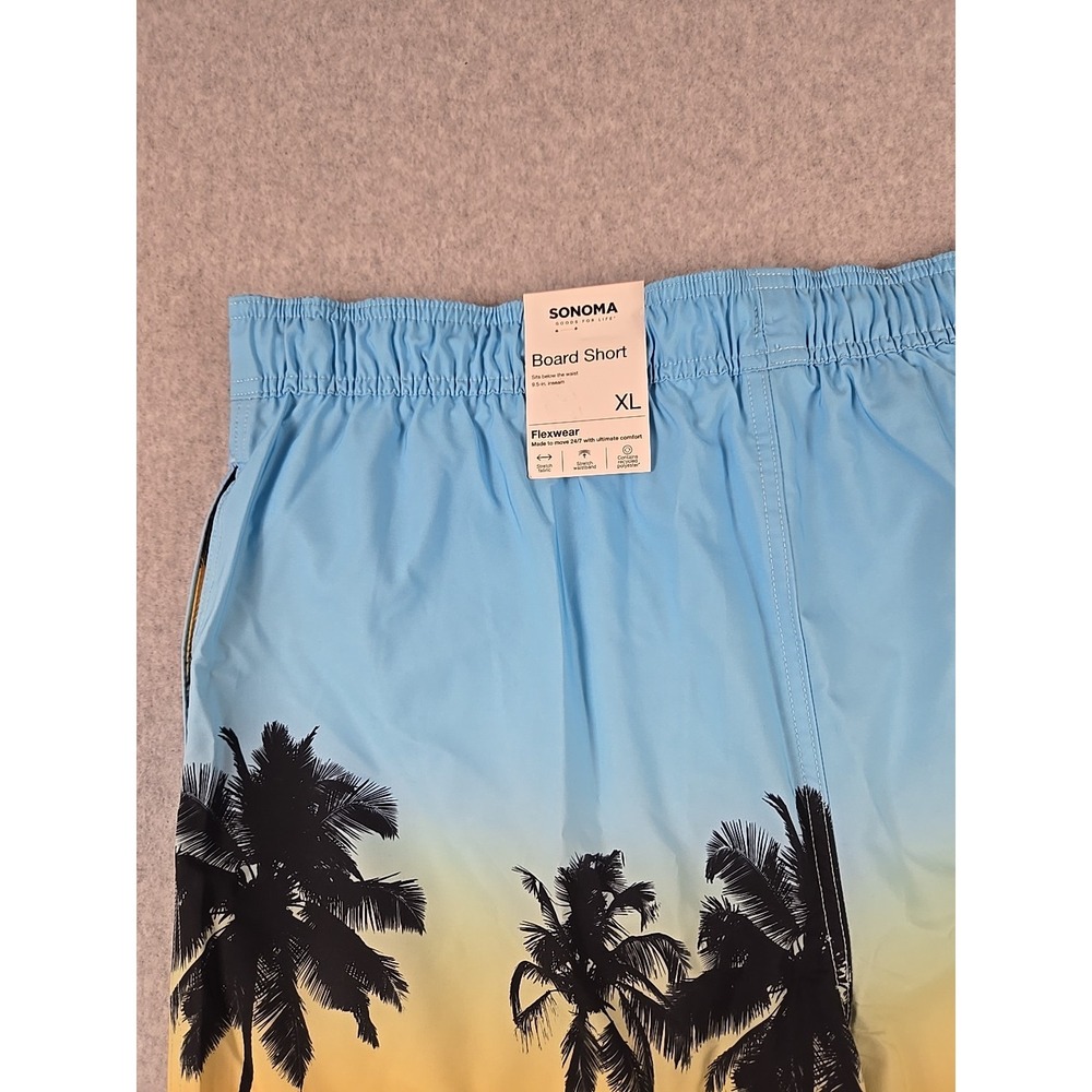 Sonoma Board Shorts Mens Size XL Lined 7" Inseam Swimming Trunks Short NEW - Picture 6 of 9